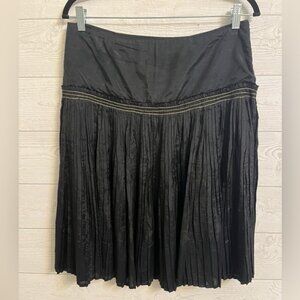Nicole by Nicole Miller Women’s Black Rayon Pleaded Mini Skirt Size 8